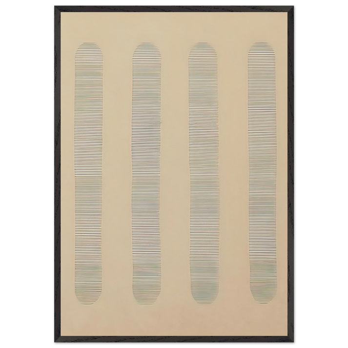 Columns - Agnes Martin 70x100 cm / 28x40 inches Framed Art Print – Black Wooden Frame