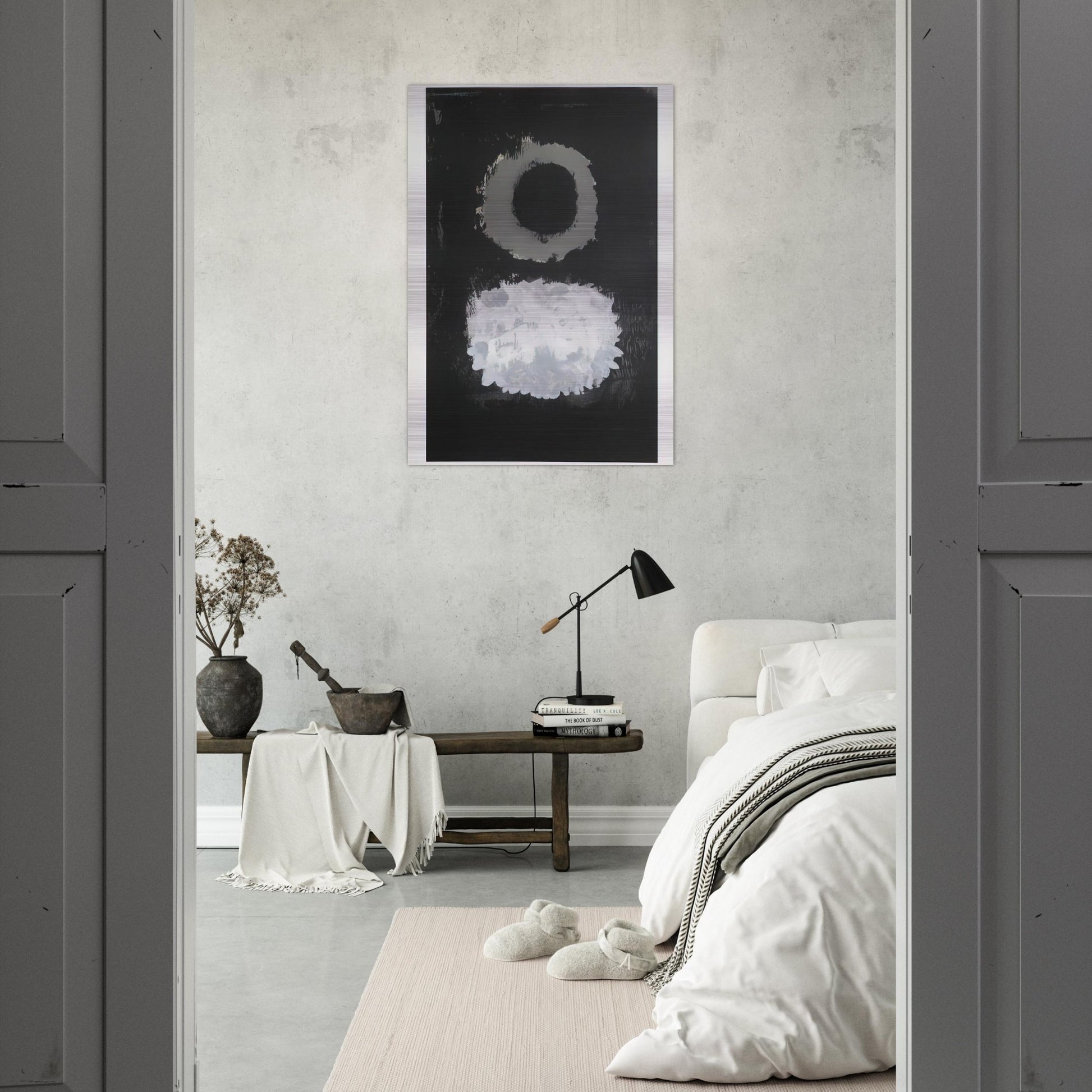 Black Field - 1972 - Adolph Gottlieb Brushed Aluminum Print - 70x100 cm / 28x40 inches | Adolph Gottlieb Aluminum Print | Adolph Gottlieb Prints