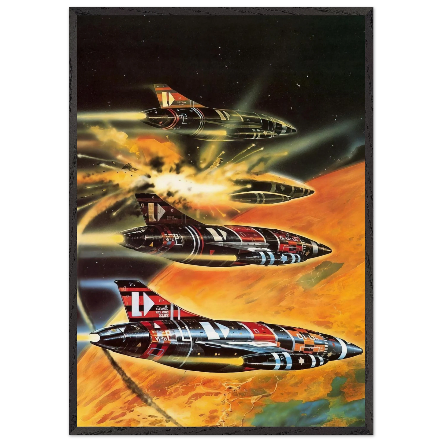 Chris Foss N6 - Chris Foss Framed Art Print – Black Wooden Frame - Default Title - -Framed Art Print