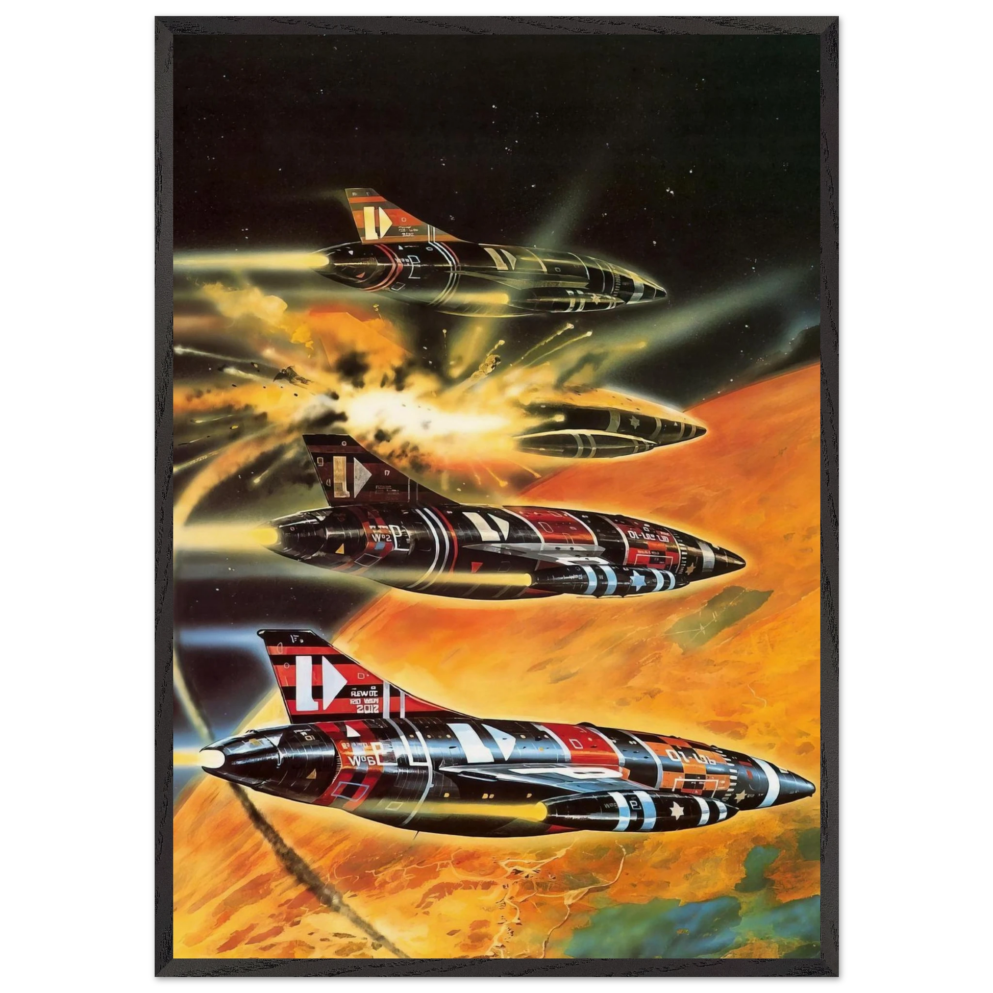 Chris Foss N6 - Chris Foss Framed Art Print – Black Wooden Frame - Default Title - -Framed Art Print