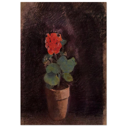 GERANIUM - Odilon Redon Brushed Aluminum Print - 70x100 cm / 28x40 inches | Odilon Redon Aluminum Print | Odilon Redon Prints