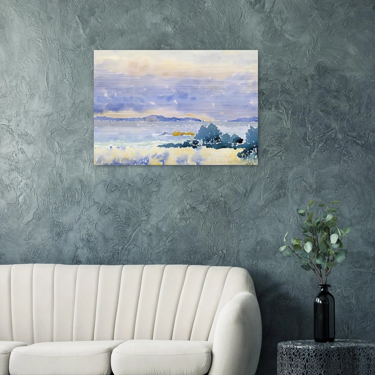 Land by the Sea - Henri-Edmond Cross Brushed Aluminum Print - 70x100 cm / 28x40 inches | Henri-Edmond Cross Aluminum Print | Henri-Edmond Cross Prints