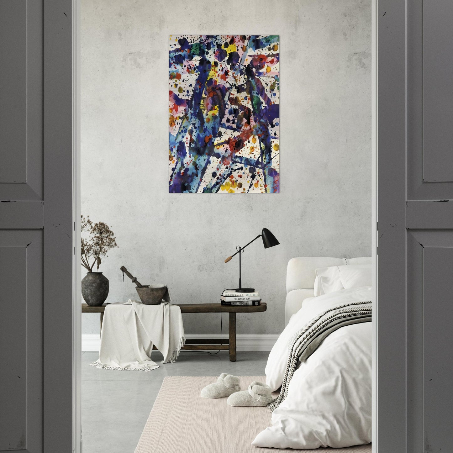 Taches  Untitled  - Sam Francis Brushed Aluminum Print - 70x100 cm / 28x40 inches | Sam Francis Aluminum Print | Sam Francis Prints