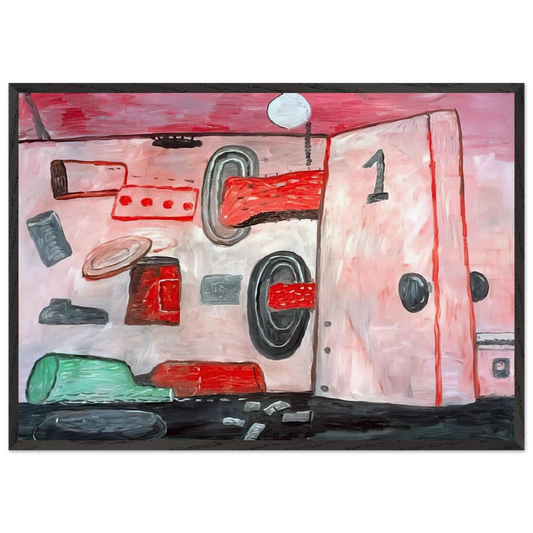 INSIDE OUTSIDE 1977 - Philip Guston 70x100 cm / 28x40 inches Framed Art Print – Black Wooden Frame
