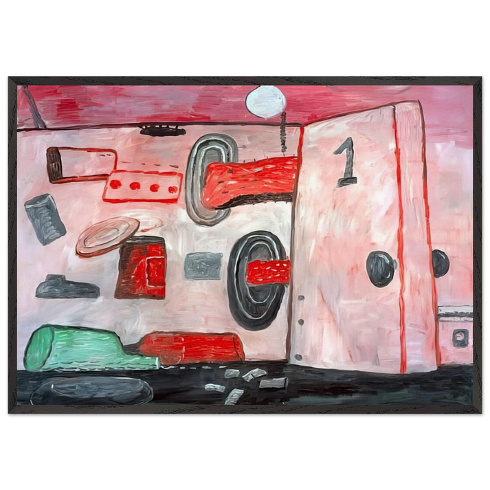 INSIDE OUTSIDE 1977 - Philip Guston 70x100 cm / 28x40 inches Framed Art Print – Black Wooden Frame