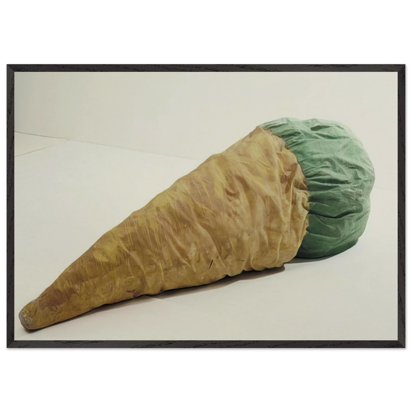 FLOOR CONE 1962 - Claes Oldenburg Framed Art Print – Black Wooden Frame - Default Title - -Framed Art Print