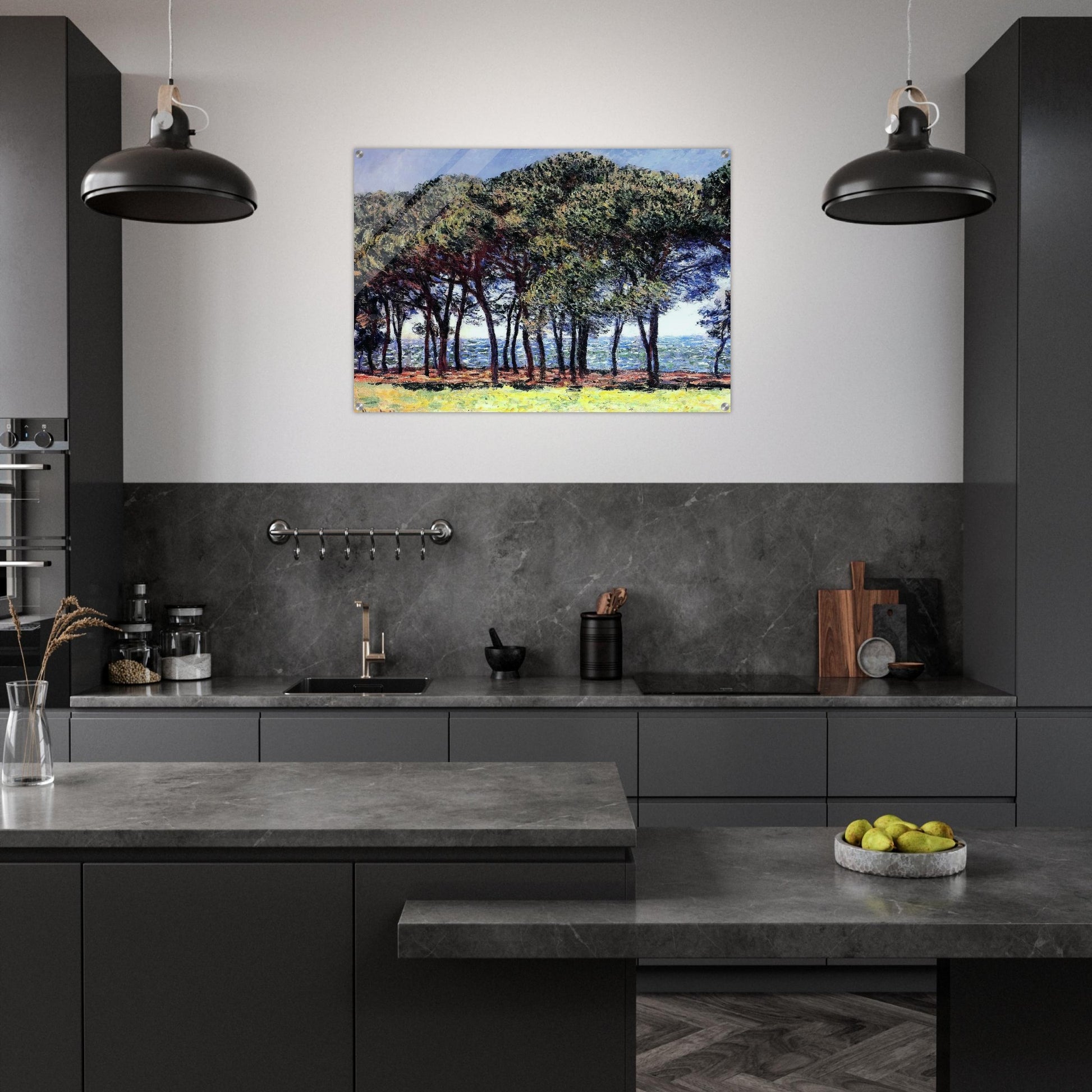 Pine Trees, Cap d'Antibes - claude monet Acrylic Print - 70x100 cm / 28x40″ inches