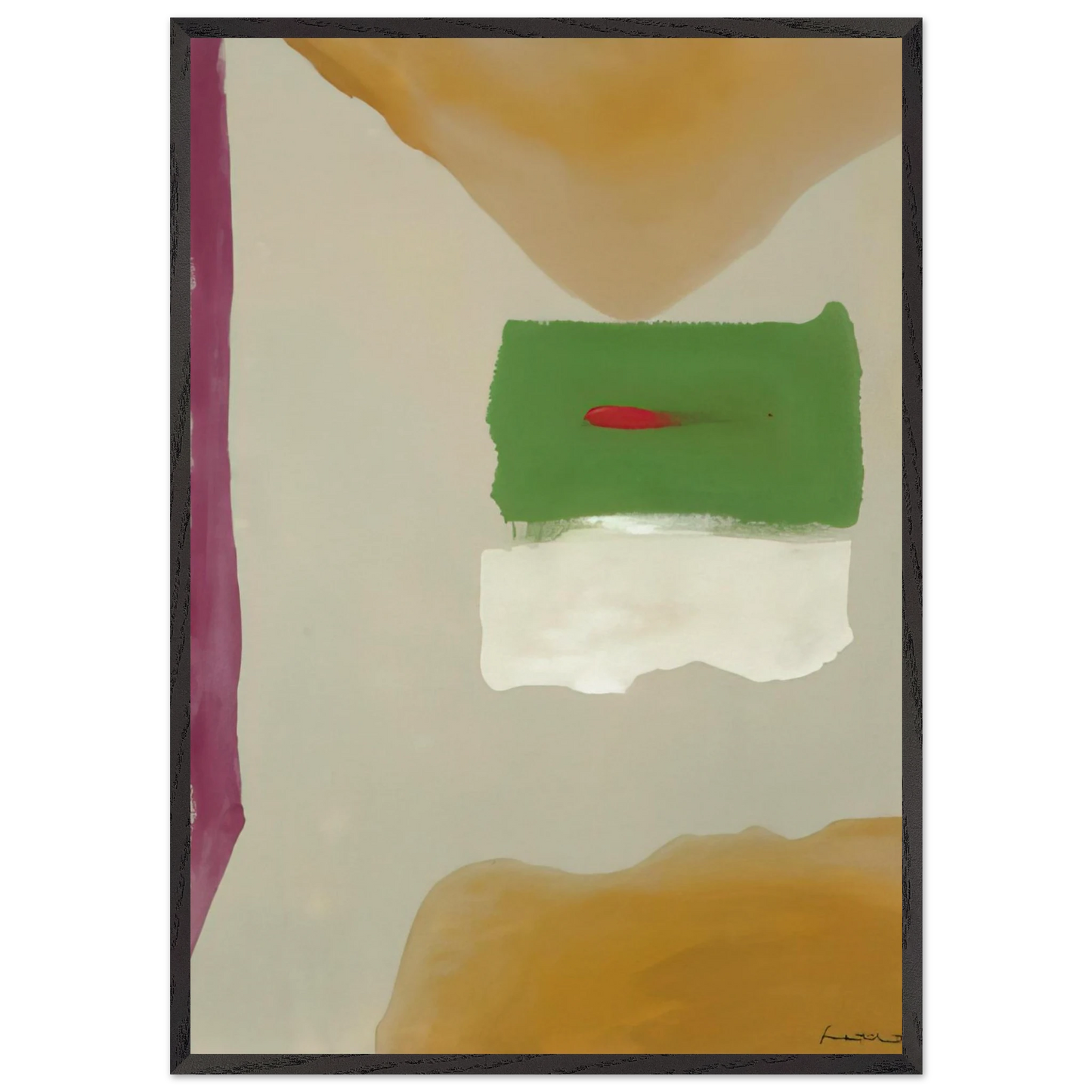 Untitled - Color Field Painting N1 - Helen Frankenthaler Framed Art Print – Black Wooden Frame - Default Title - -Framed Art Print