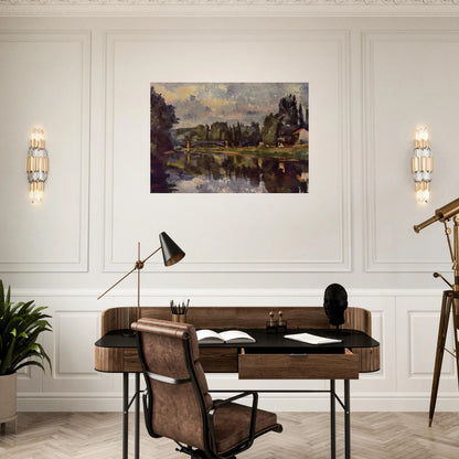 Bridge over the Marne - Paul Cézanne Brushed Aluminum Print - 70x100 cm / 28x40 inches | Paul Cézanne Aluminum Print | Paul Cézanne Prints