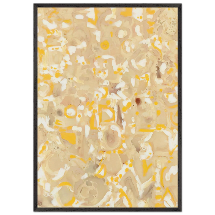 Hieroglyphs No 12 - Lee Krasner 70x100 cm / 28x40 inches Framed Art Print – Black Wooden Frame