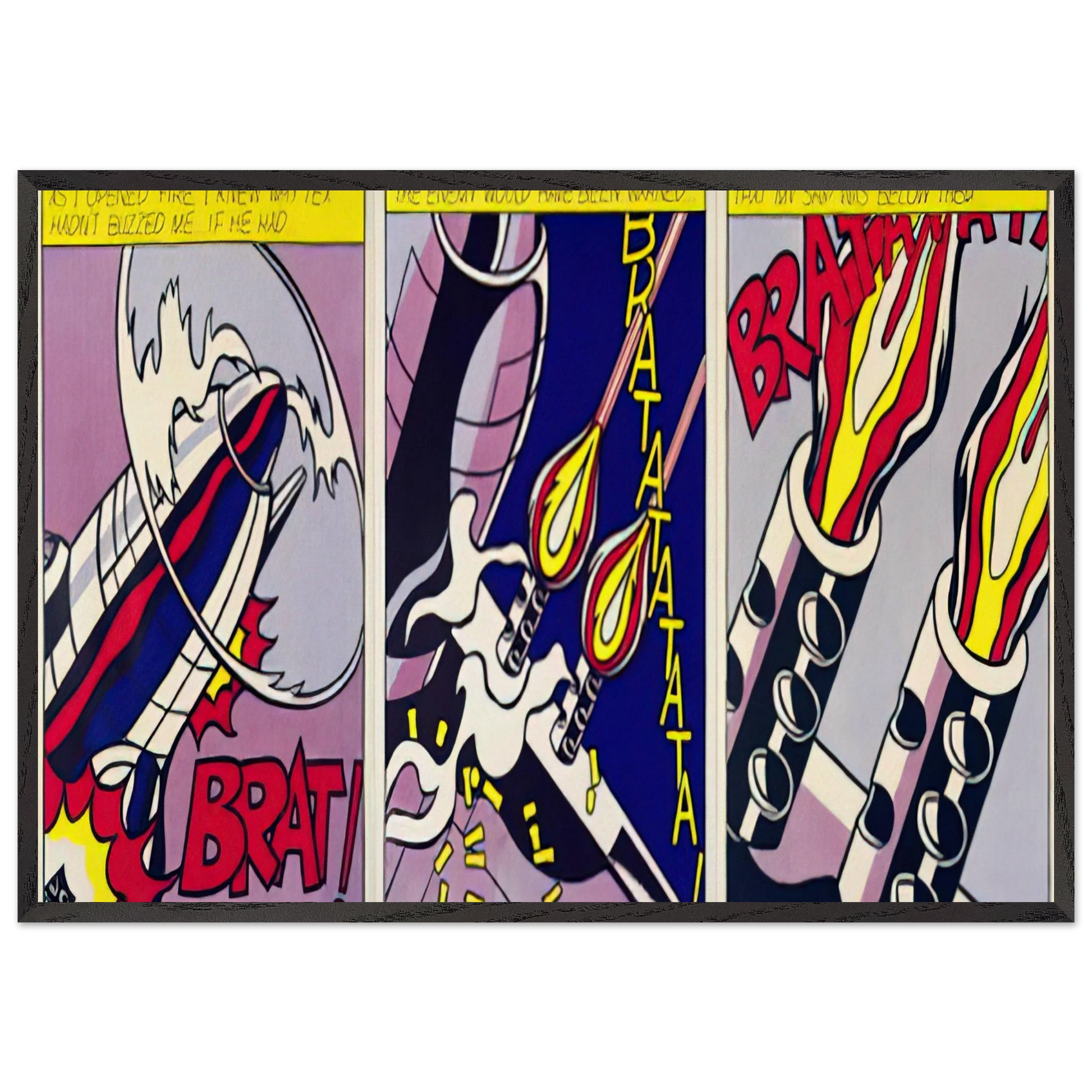 AS I OPENED FIRE 1964 - Roy Lichtenstein Framed Art Print – Black Wooden Frame - Default Title - -Framed Art Print