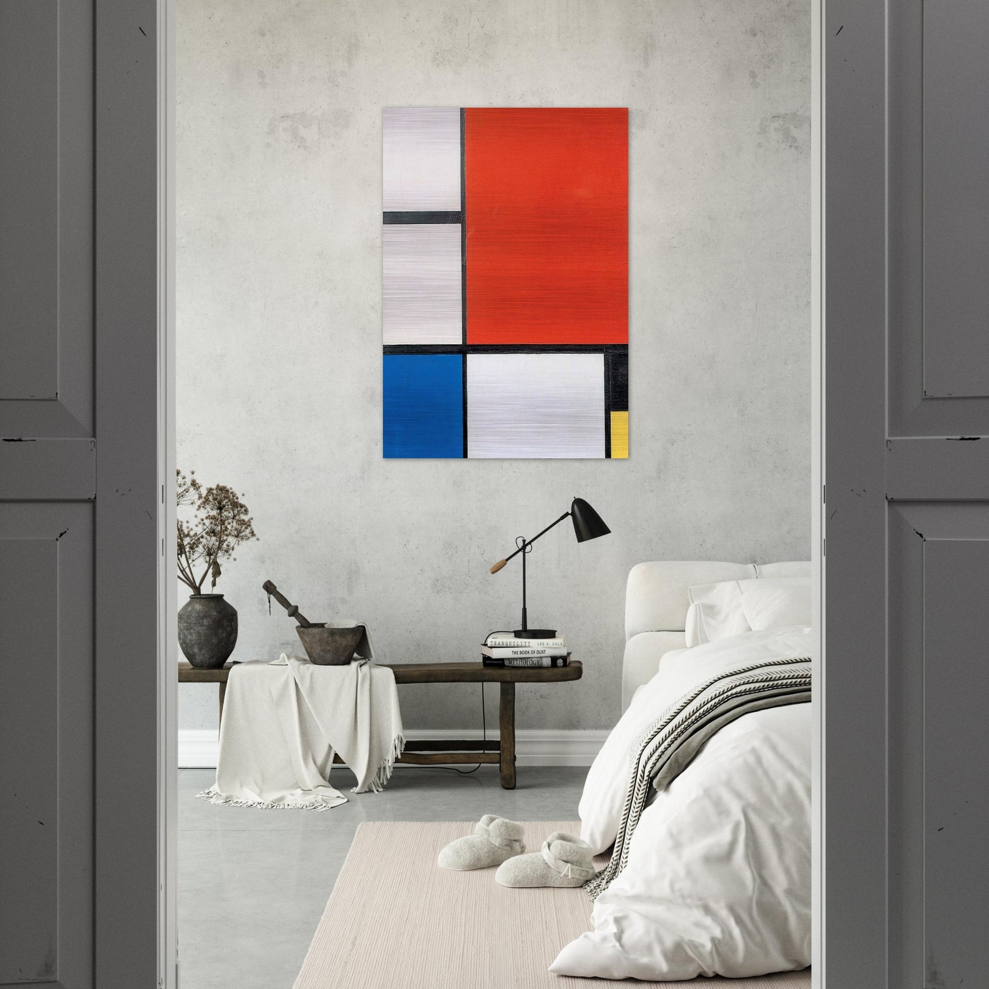 Composition 2 - Piet Mondrian Brushed Aluminum Print - 70x100 cm / 28x40 inches | Piet Mondrian Aluminum Print | Piet Mondrian Prints