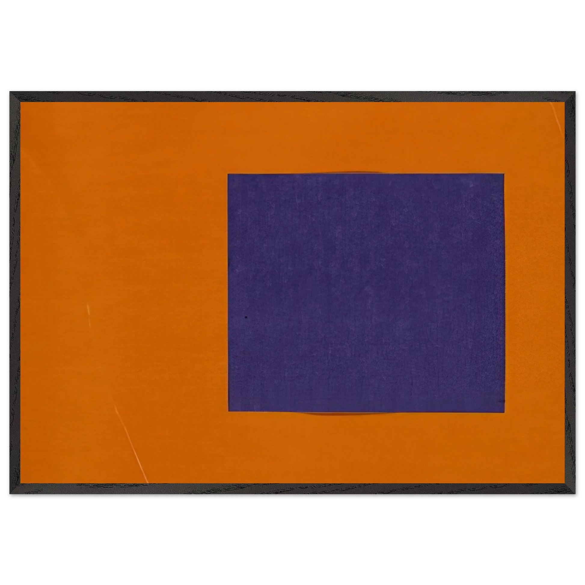 Purple and Orange from the series Line Form Color - Ellsworth Kelly Framed Art Print – Black Wooden Frame - Default Title - -Framed Art Print
