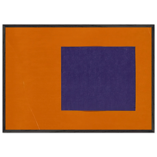Purple and Orange from the series Line Form Color - Ellsworth Kelly Framed Art Print – Black Wooden Frame - Default Title - -Framed Art Print