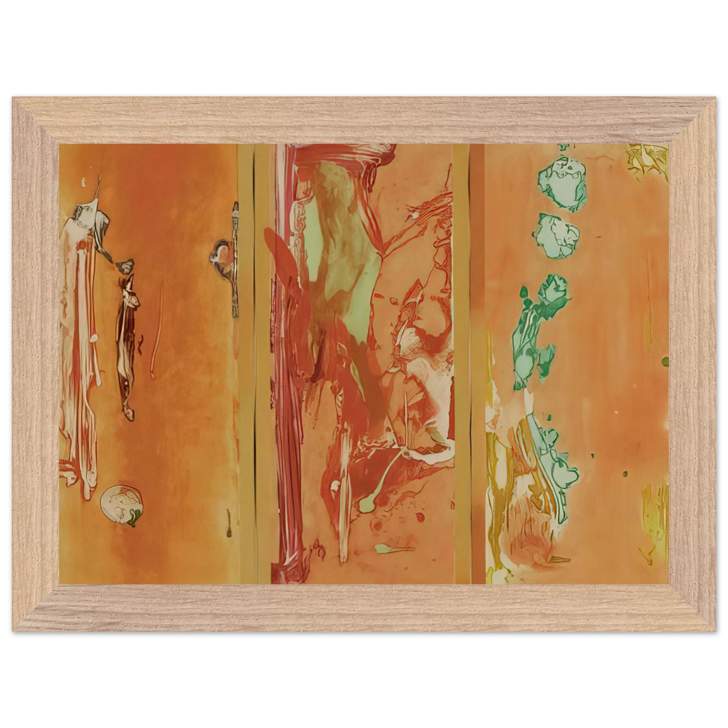 Helen Frankenthaler - Gateway - 1988 Wall art - 70x100 cm / 28x40 inches - Premium Wooden Framed Poster With Fine Art Paper - Wood frame