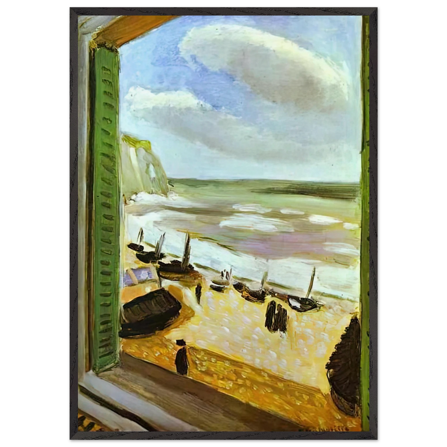 OPEN WINDOW AT COLLIOURE 1905 - Henri Matisse Framed Art Print – Black Wooden Frame - Default Title - -Framed Art Print