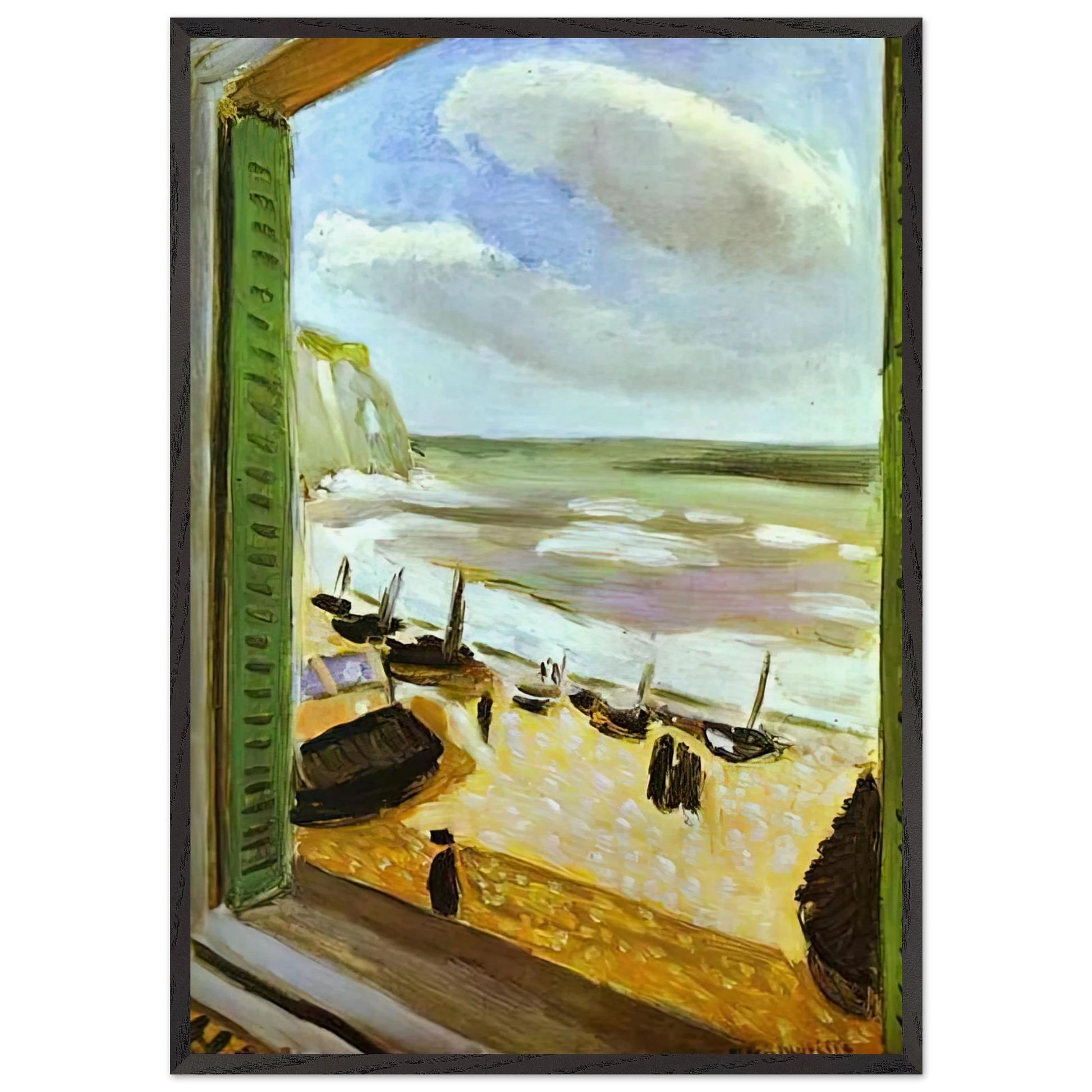 OPEN WINDOW AT COLLIOURE 1905 - Henri Matisse Framed Art Print – Black Wooden Frame - Default Title - -Framed Art Print