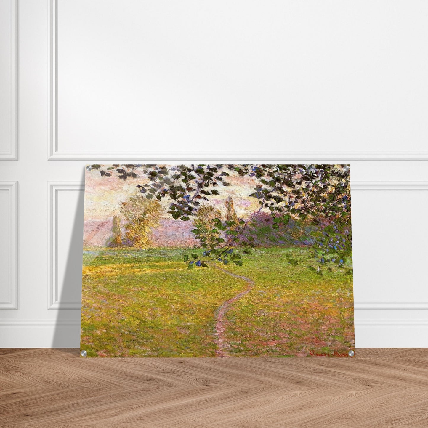 Morning Landscape, Giverny - claude monet Acrylic Print - 70x100 cm / 28x40″ inches