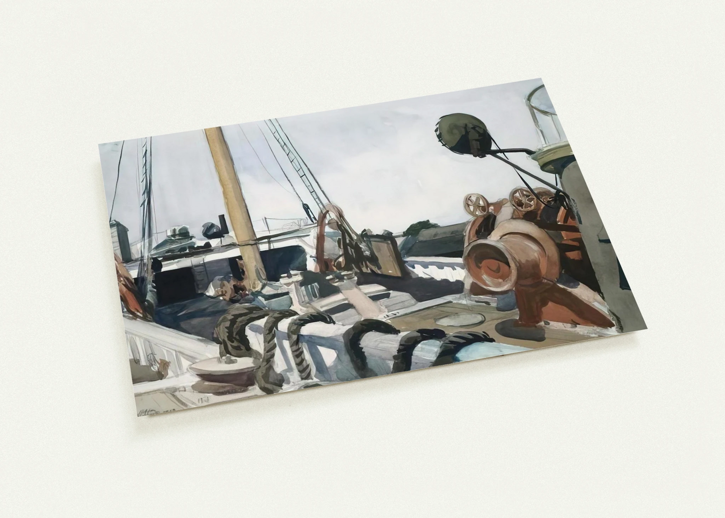 Deck of a Beam Trawler, Gloucester By Edward Hopper Pack of 10 Post Cards | Edward Hopper Post Cards | A6 (10.5 x 14.8 cm) - 4.1 x 5.8 inches