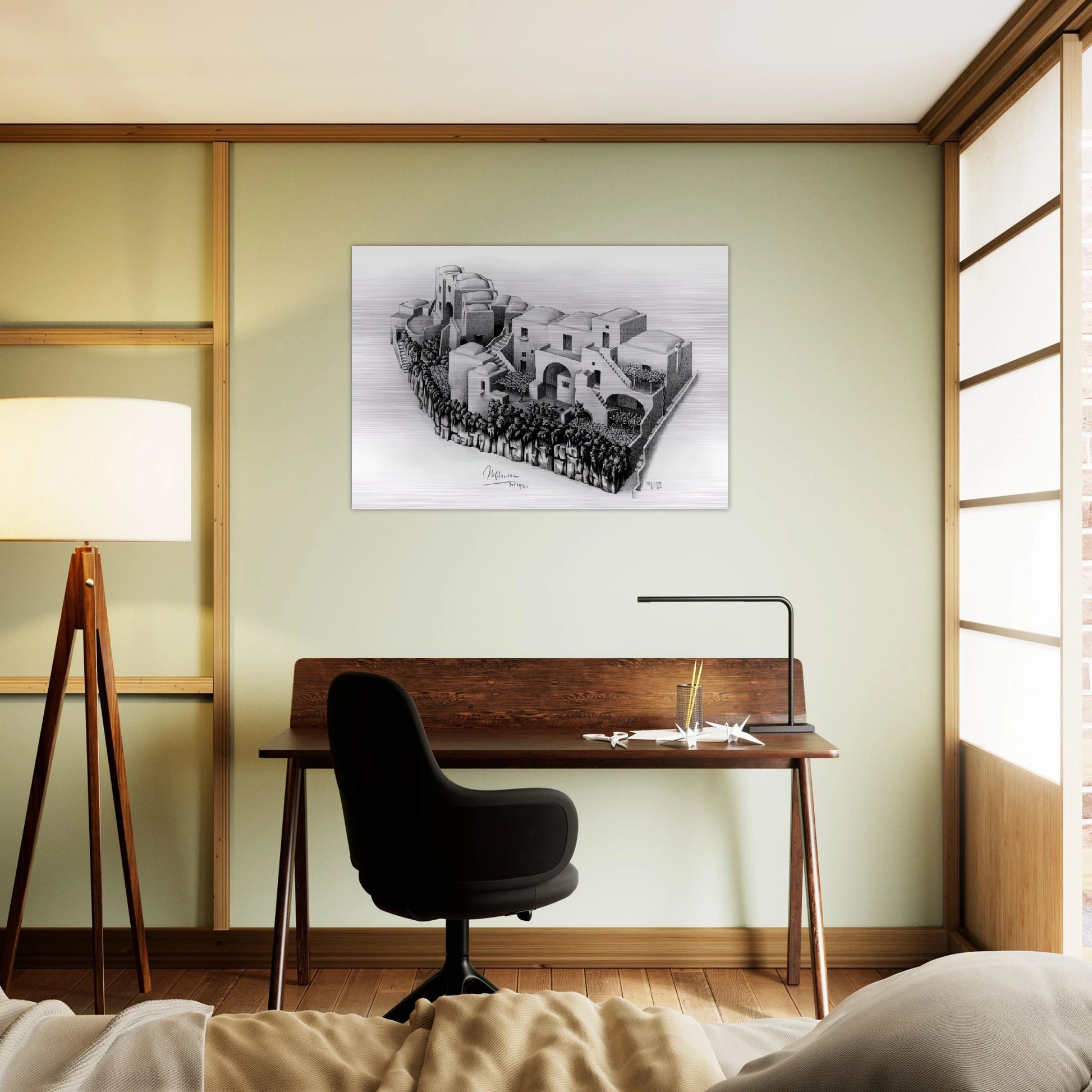 ESCHER (24) - MC Escher Brushed Aluminum Print - 70x100 cm / 28x40 inches | MC Escher Aluminum Print | MC Escher Prints