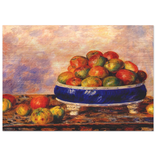 Apples in a dish - Pierre-Auguste Renoir Brushed Aluminum Print - 70x100 cm / 28x40 inches | Pierre-Auguste Renoir Aluminum Print | Pierre-Auguste Renoir Prints