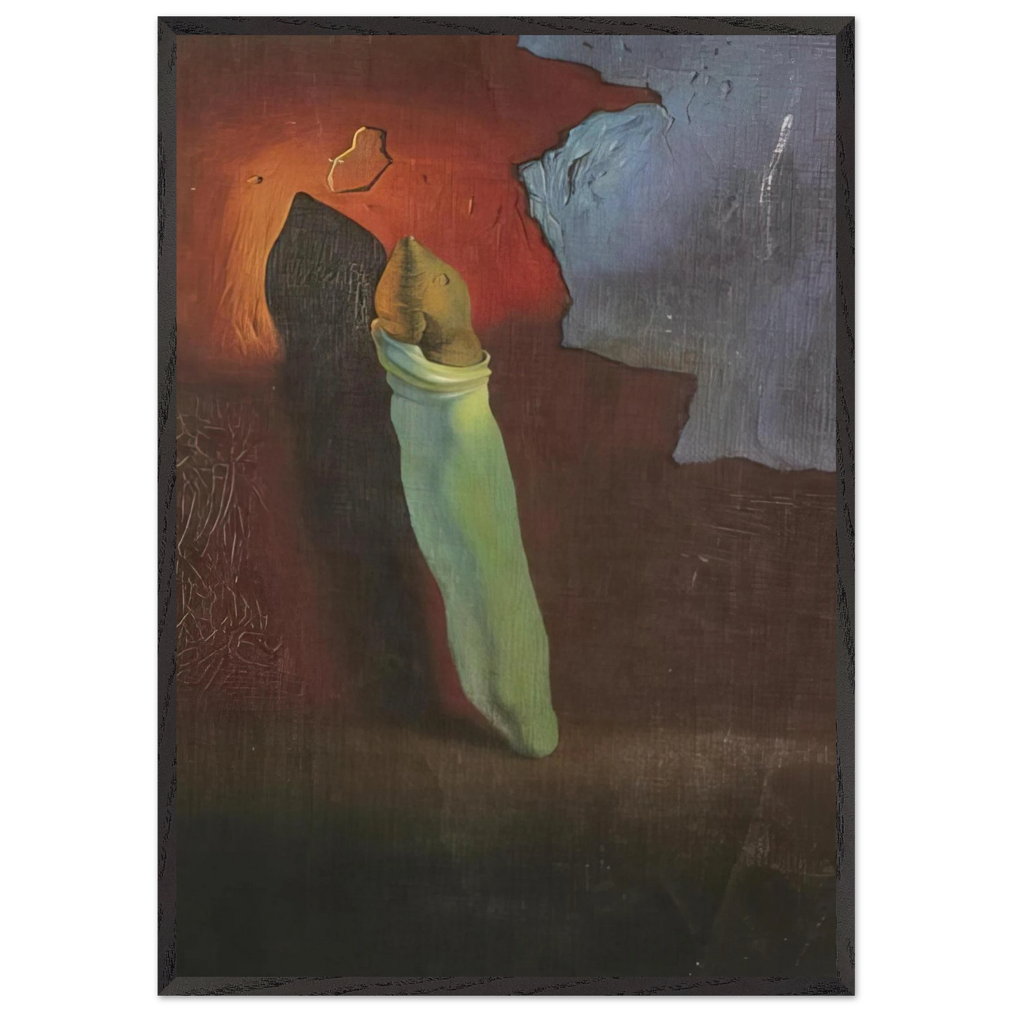 ANTHROPOMORPHIC BREAD 1 - Salvador Dali Framed Art Print – Black Wooden Frame - Default Title - -Framed Art Print