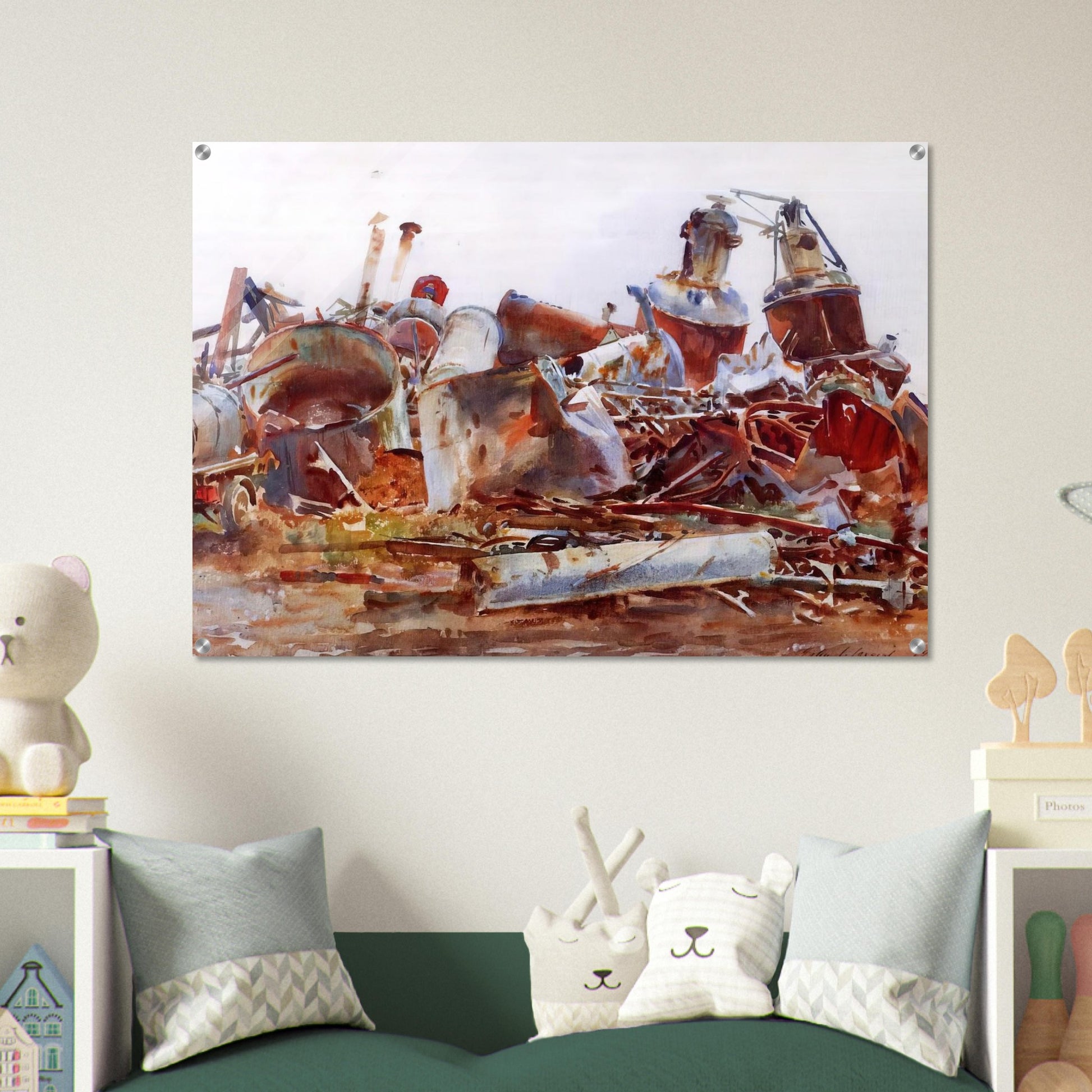 A Wrecked Sugar Refinery - John Singer Sargent Acrylic Print - 70x100 cm / 28x40″ inches | John Singer Sargent Wall Art | John Singer Sargent Prints
