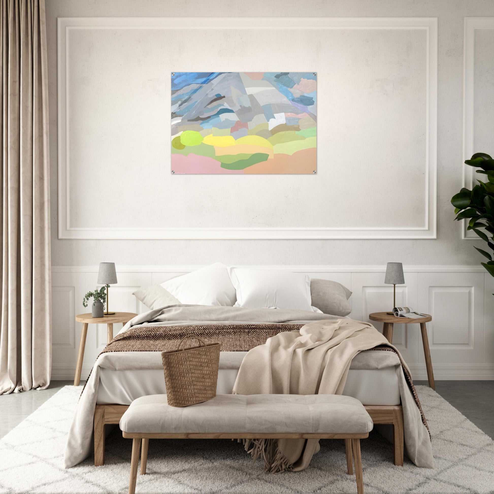 Mount Tamalpais - 1985 - Etel Adnan Acrylic Print - 70x100 cm / 28x40″ inches | Etel Adnan Wall Art | Etel Adnan Prints