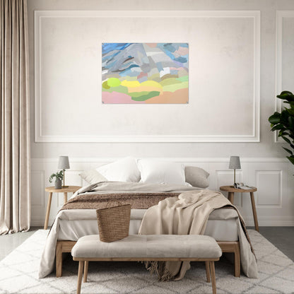 Mount Tamalpais - 1985 - Etel Adnan Acrylic Print - 70x100 cm / 28x40″ inches | Etel Adnan Wall Art | Etel Adnan Prints