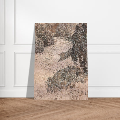 The Corner of the Park - Vincent van Gogh Brushed Aluminum Print - 70x100 cm / 28x40 inches | Vincent van Gogh Aluminum Print | Vincent van Gogh Prints