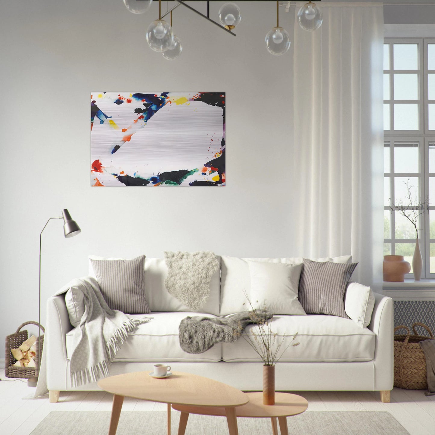 Angel Trails - Sam Francis Brushed Aluminum Print - 70x100 cm / 28x40 inches | Sam Francis Aluminum Print | Sam Francis Prints