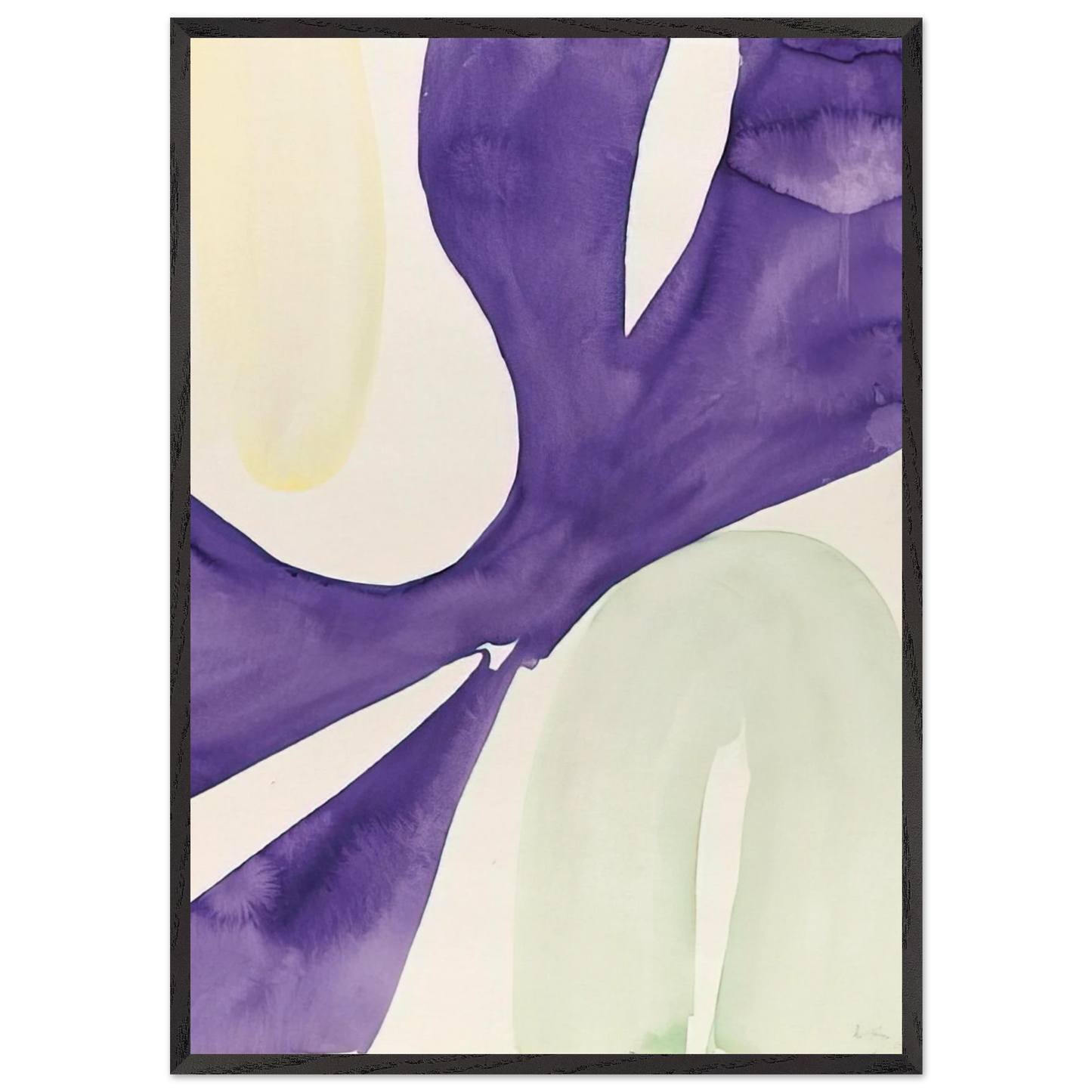 Untitled - 1967 N9 - Ernst Wilhelm Nay Framed Art Print – Black Wooden Frame - Default Title - -Framed Art Print