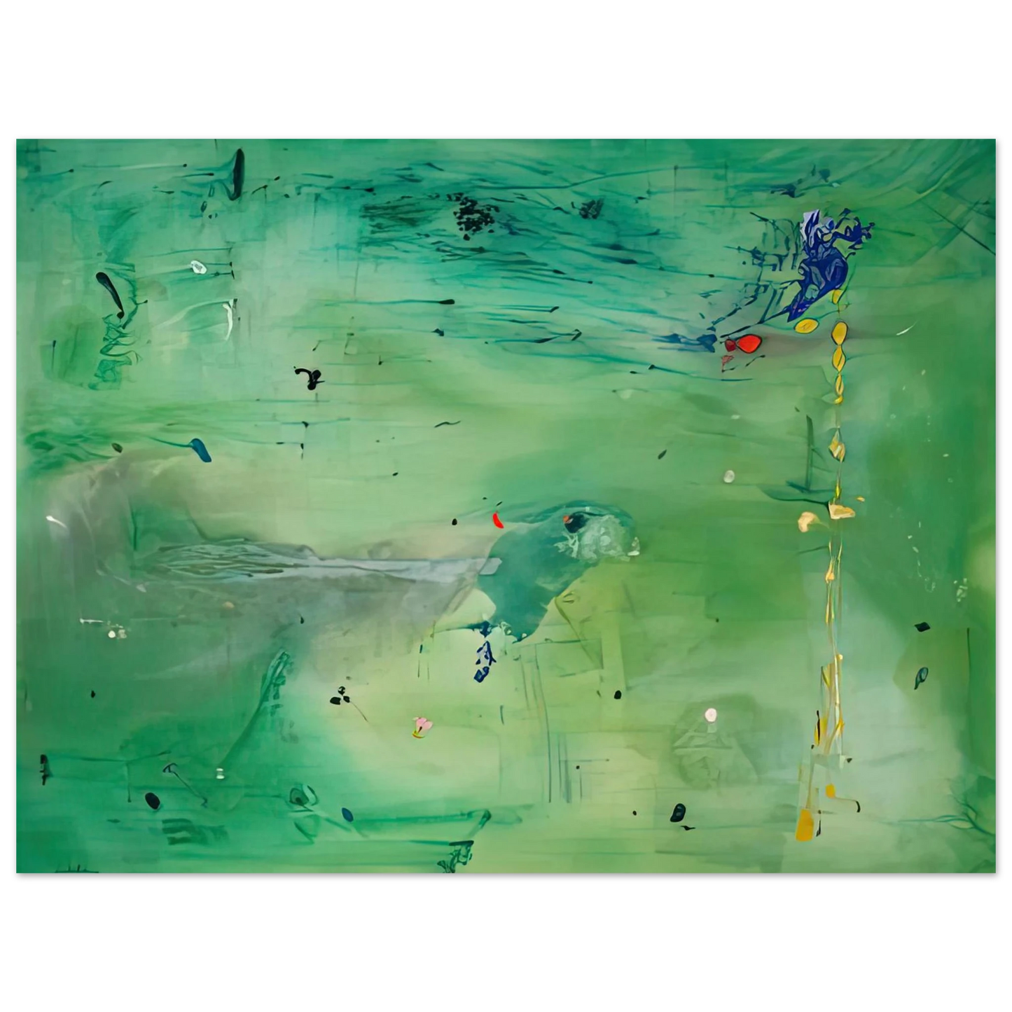 Helen Frankenthaler - A Green Thought in a Green Shade, 1981- Wall Art - 28x40 inches / 70x70 cm - Canvas (Imperial) - -