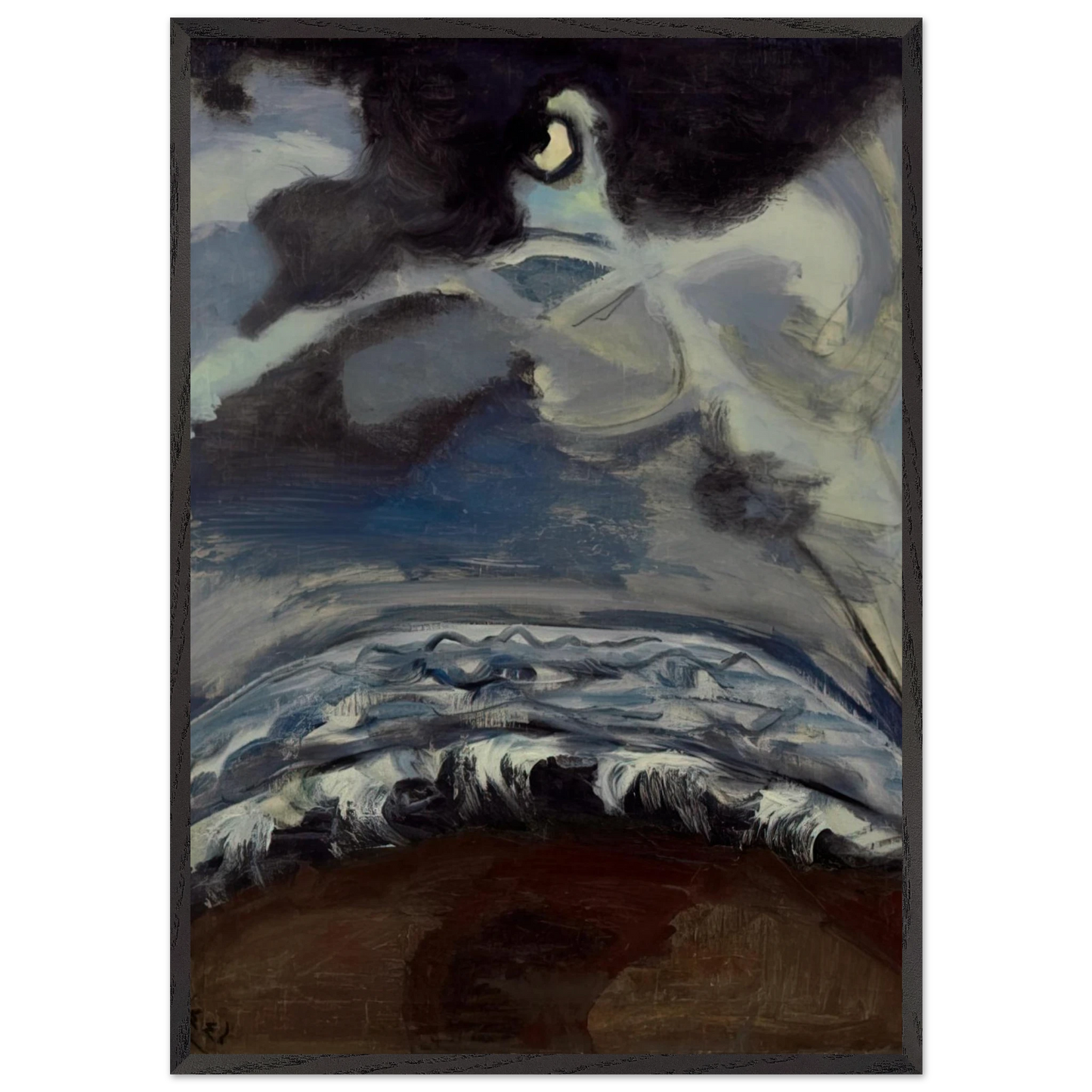 The Sea N2 - Alice Neel Framed Art Print – Black Wooden Frame - Default Title - -Framed Art Print