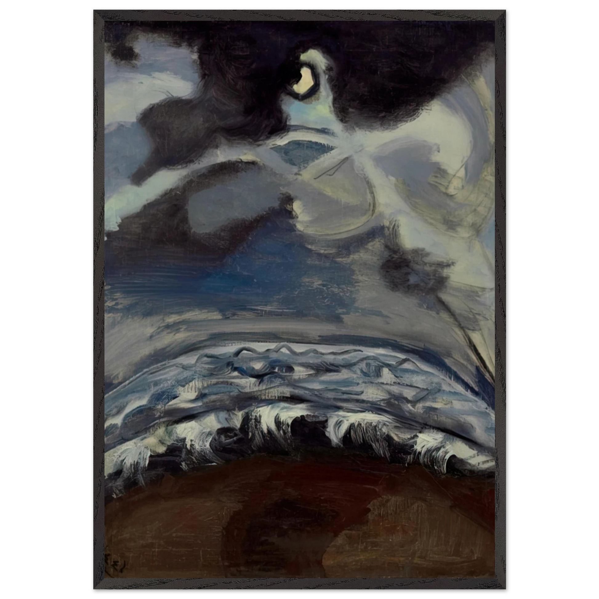 The Sea N2 - Alice Neel Framed Art Print – Black Wooden Frame - Default Title - -Framed Art Print