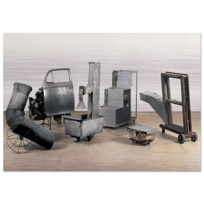 ORACLE 1965 - Robert Rauschenberg Brushed Aluminum Print - 70x100 cm / 28x40 inches | Robert Rauschenberg Aluminum Print | Robert Rauschenberg Prints