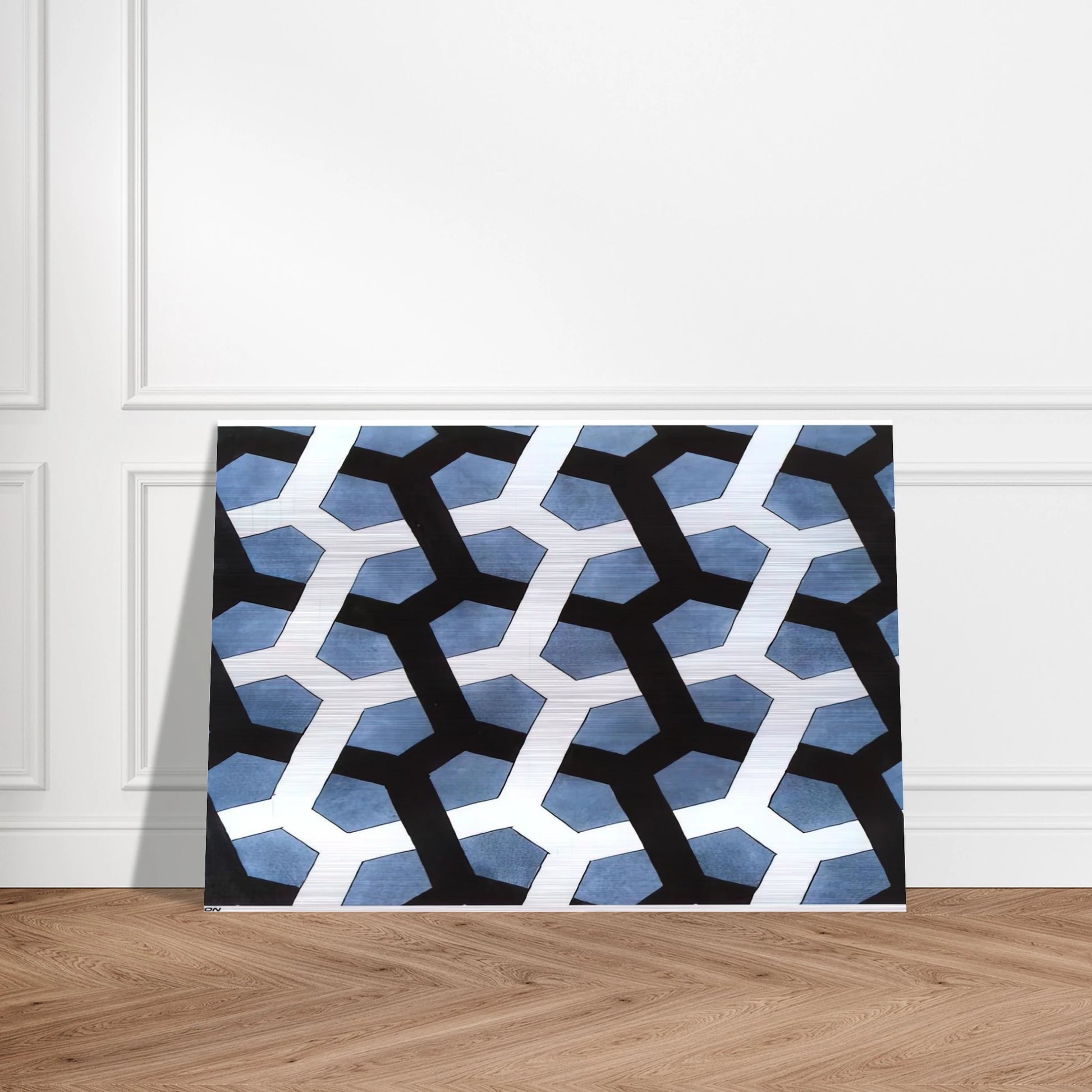 INTERLACED HEXAGON - MC Escher Brushed Aluminum Print - 70x100 cm / 28x40 inches | MC Escher Aluminum Print | MC Escher Prints