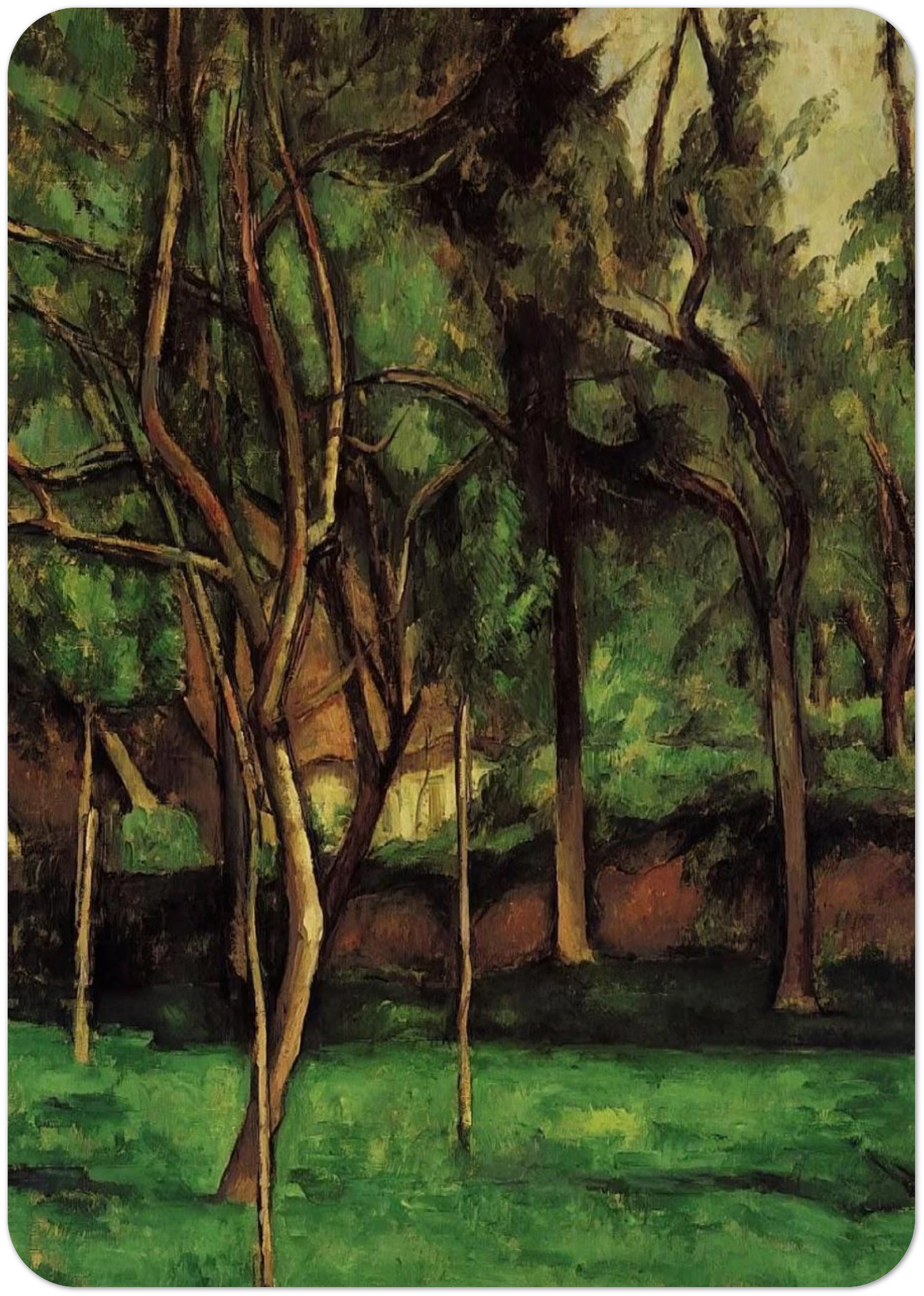 Orchard By Paul Cézanne Pack of 10 Post Cards | Paul Cézanne Post Cards | A6 (10.5 x 14.8 cm) - 4.1 x 5.8 inches