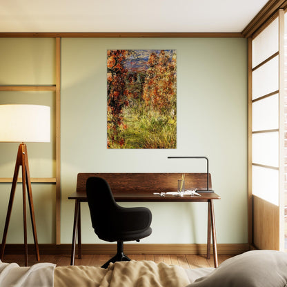 The House among the Roses 2 - claude monet Brushed Aluminum Print - 70x100 cm / 28x40 inches | claude monet Aluminum Print | claude monet Prints
