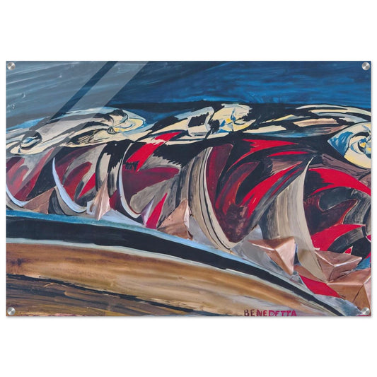 Lights  Sounds of a Night Train - 1924 - Benedetta Cappa Acrylic Print - 70x100 cm / 28x40″ inches