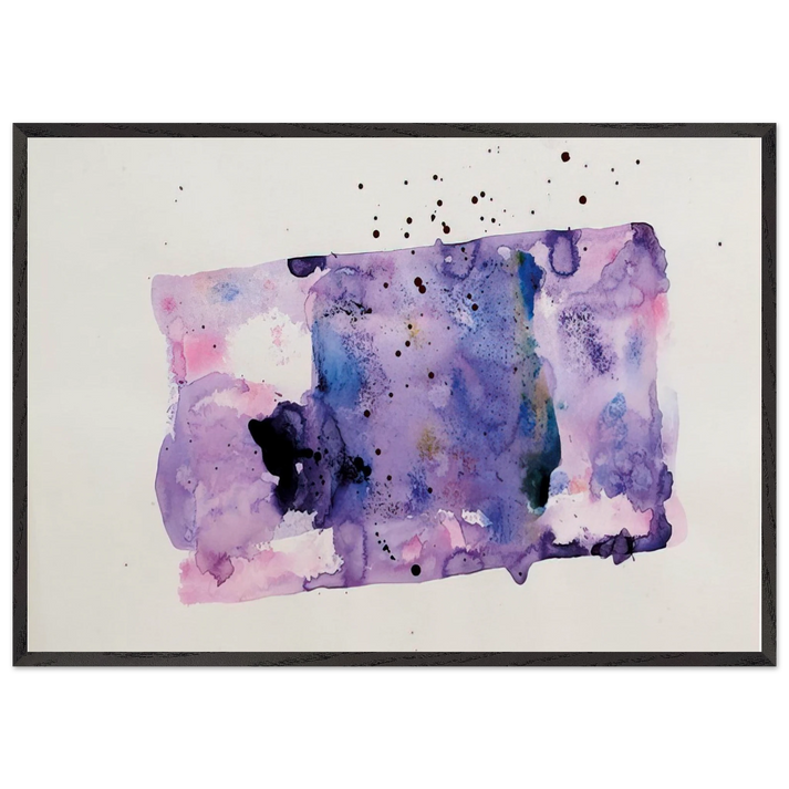 Untitled  SF76-175  - Sam Francis 70x100 cm / 28x40 inches Framed Art Print – Black Wooden Frame
