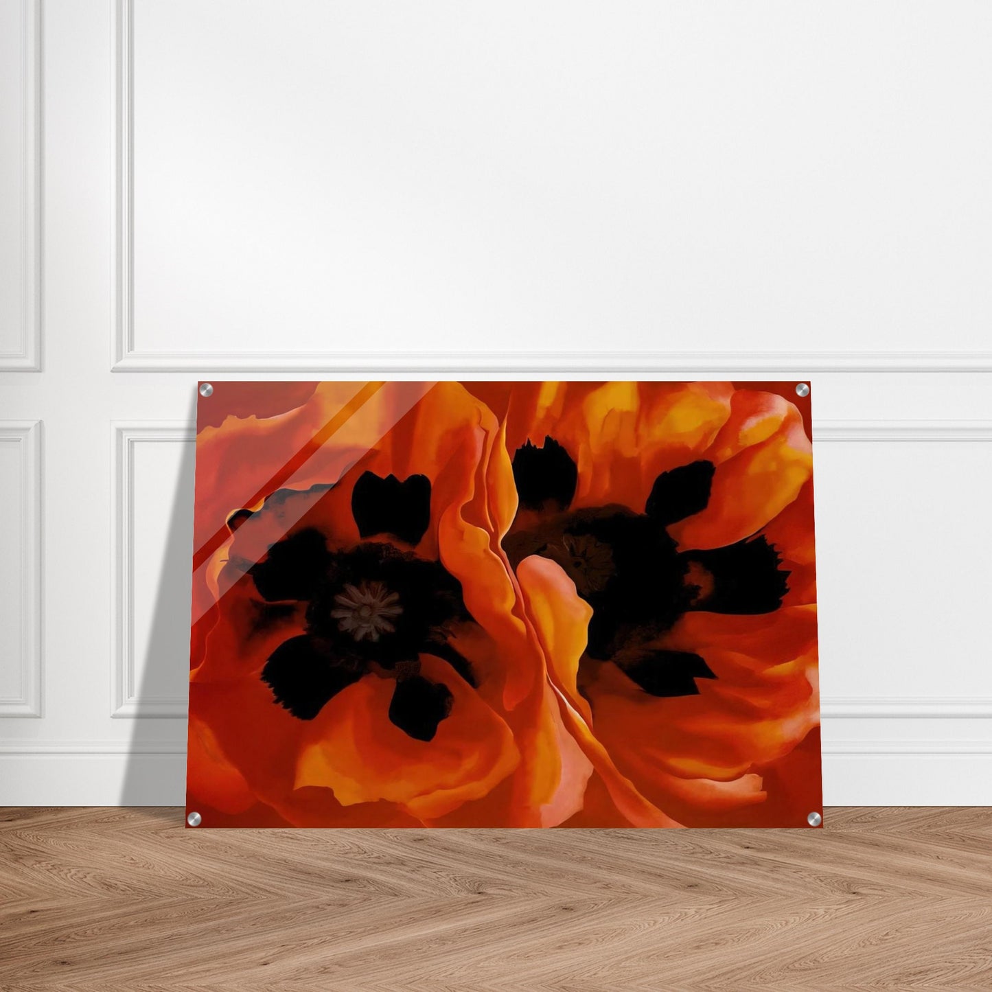 Oriental Poppies - Georgia O'Keeffe Acrylic Print - 70x100 cm / 28x40″ inches | Georgia O'Keeffe Wall Art | Georgia O'Keeffe Prints