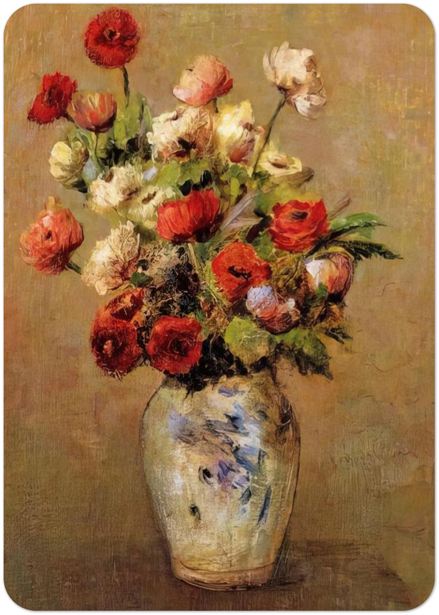 BOUQUET OF FLOWERS By Odilon Redon Pack of 10 Post Cards | Odilon Redon Post Cards | A6 (10.5 x 14.8 cm) - 4.1 x 5.8 inches