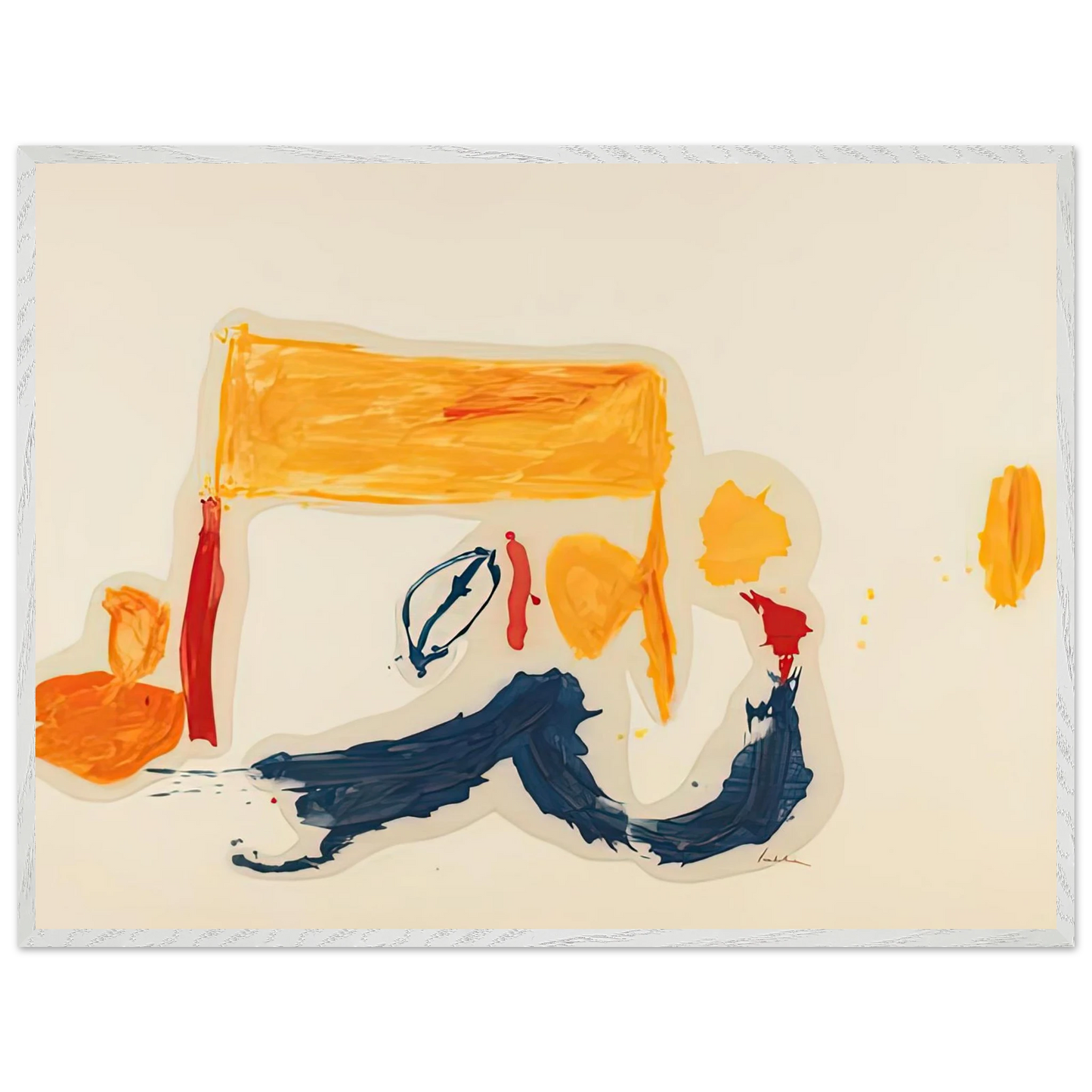 Helen Frankenthaler - Yellow Games, 1962- Wall Art - 60x80 cm / 24x32 inches - Fine Art Poster - -