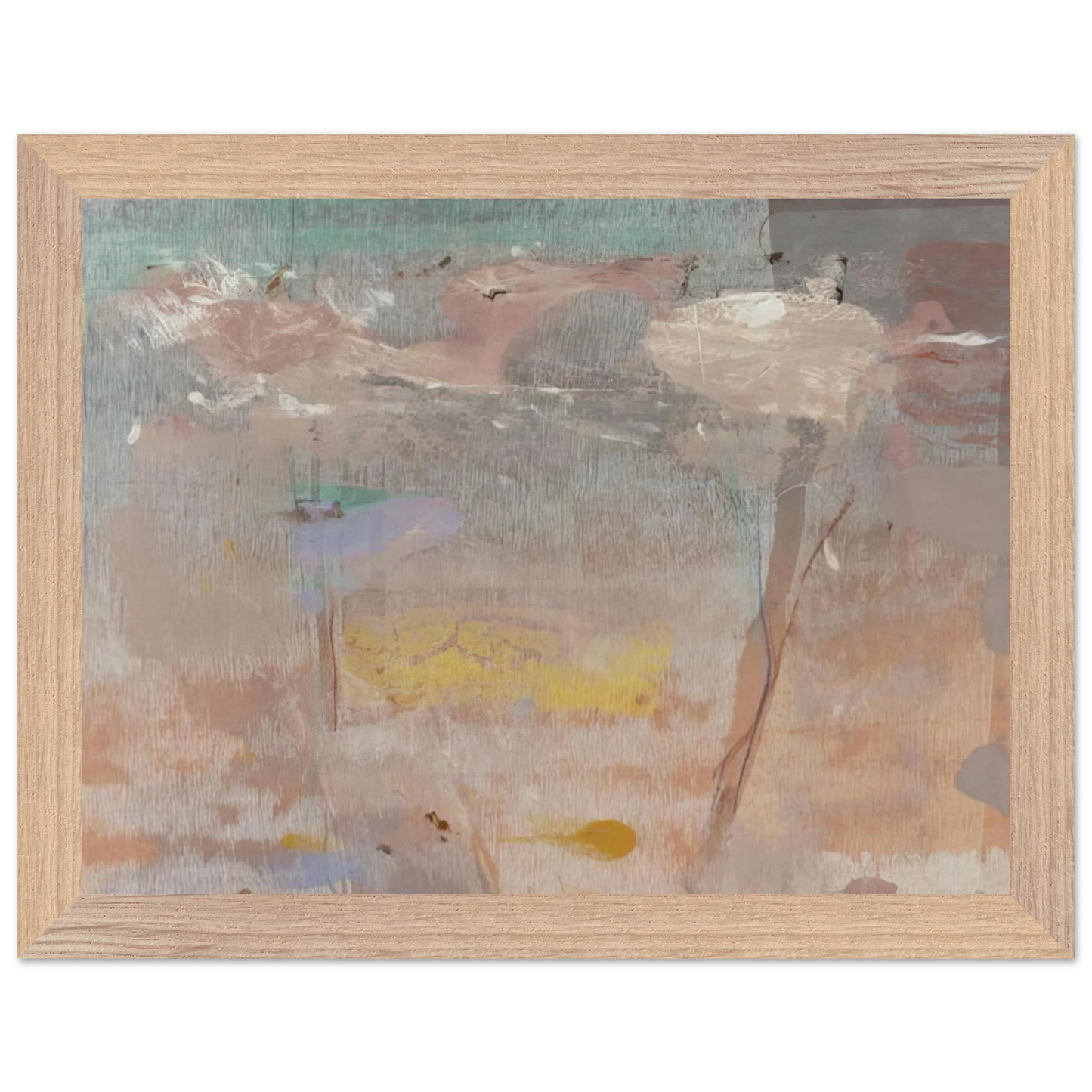 Helen Frankenthaler - Monotype I - 1981 Wall art - 13x18 cm / 5x7 inches - Premium Wooden Framed Poster With Fine Art Paper - White frame