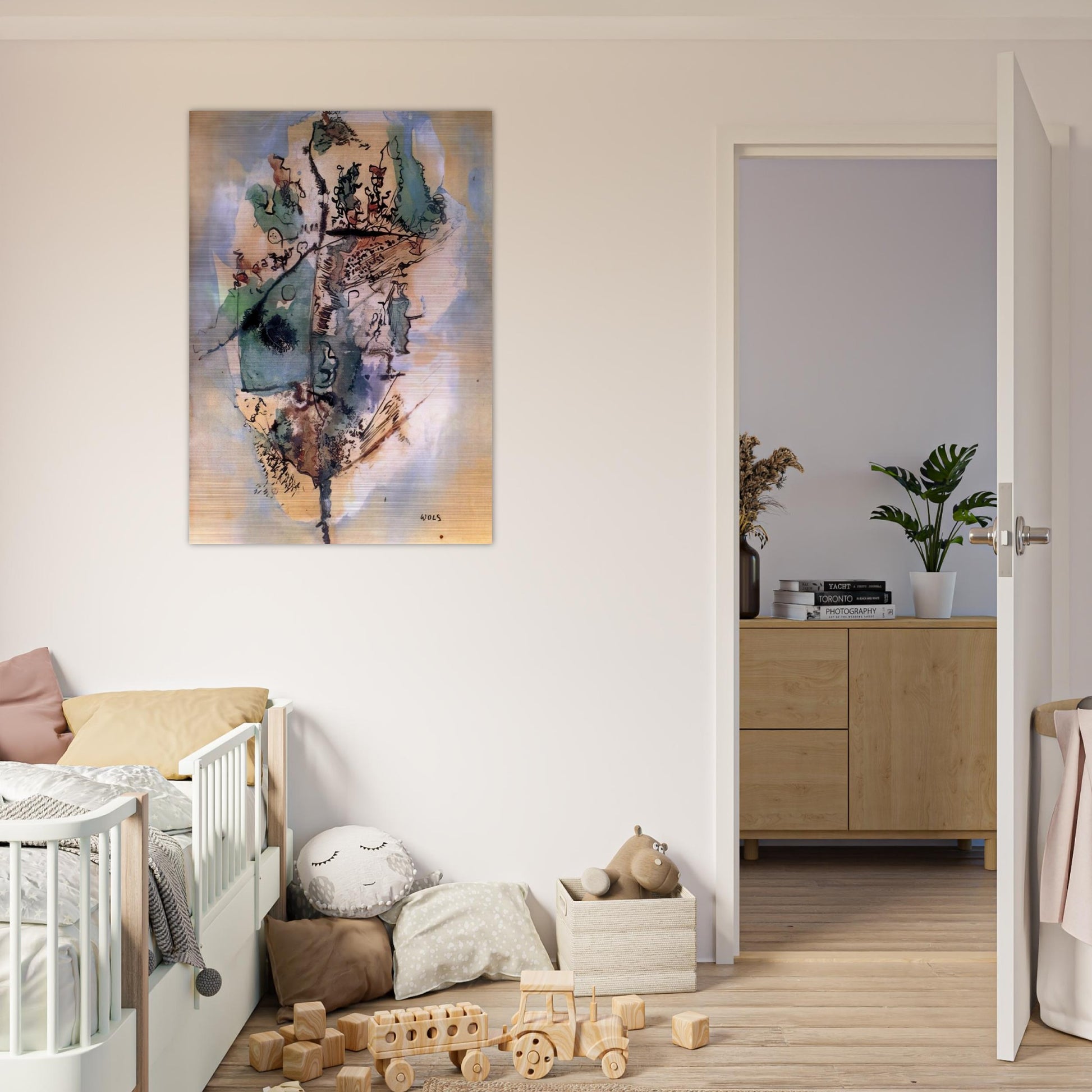 Bleu optimiste - 1951 - Wols Brushed Aluminum Print - 70x100 cm / 28x40 inches | Wols Aluminum Print | Wols Prints