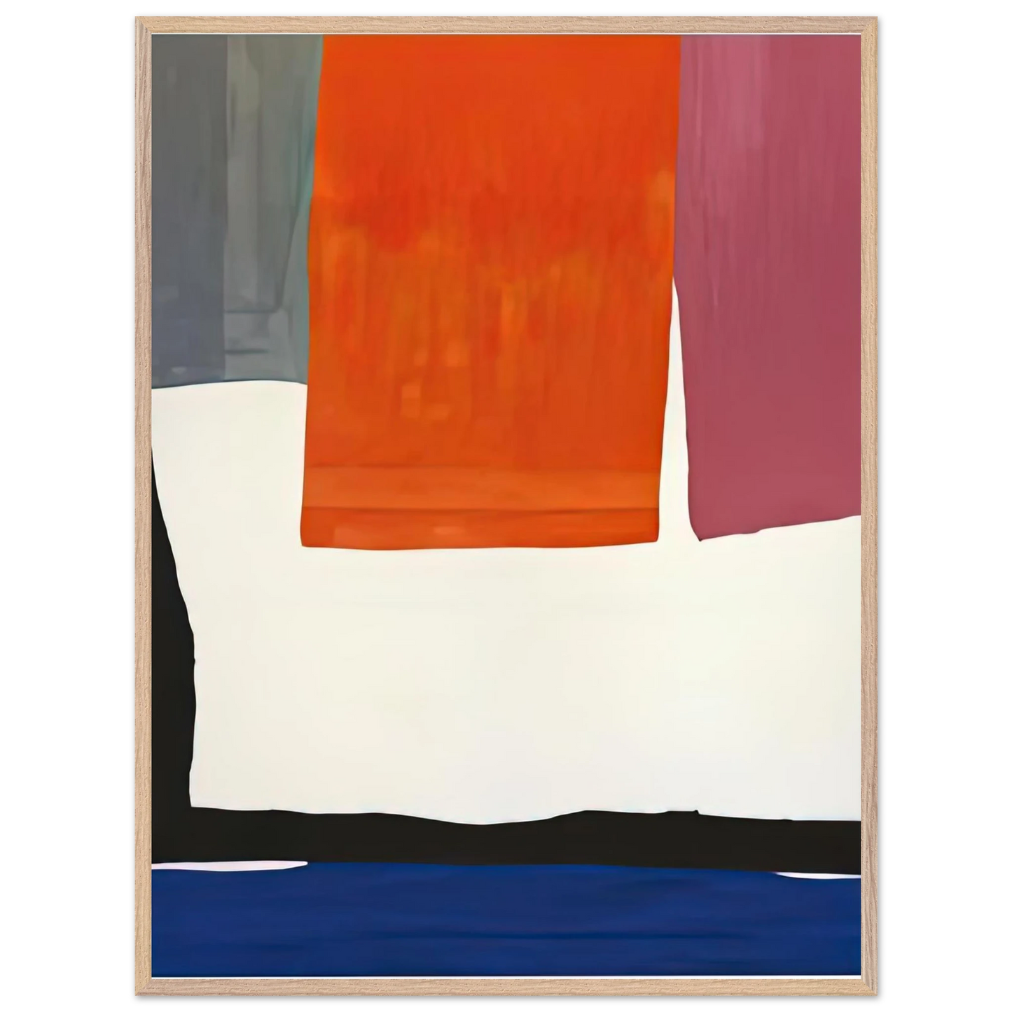 Helen Frankenthaler - The Human Edge, 1967- Wall Art - 21x29.7 cm / 8x12" - Premium Wooden Framed Poster With Fine Art Paper - Wood frame