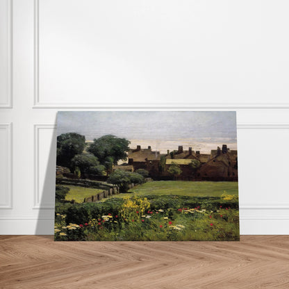 Village Scene - Childe Hassam Brushed Aluminum Print - 70x100 cm / 28x40 inches | Childe Hassam Aluminum Print | Childe Hassam Prints