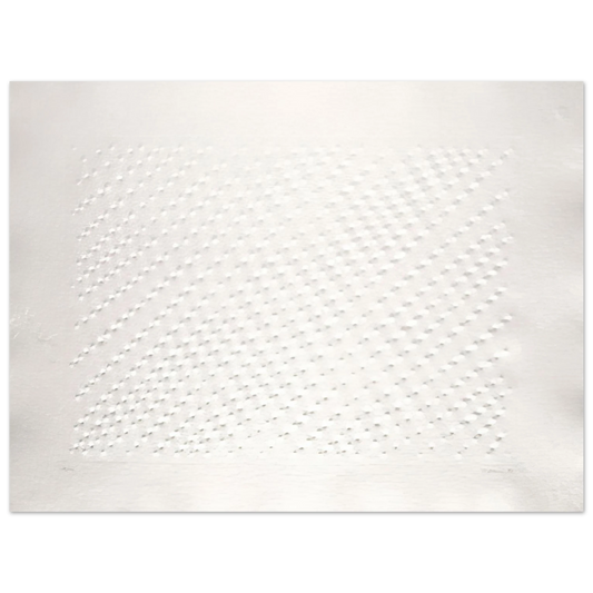 Enrico Castellani - Untitled Hommage á Santomaso - Spatialism Fine Art Poster - Default Title