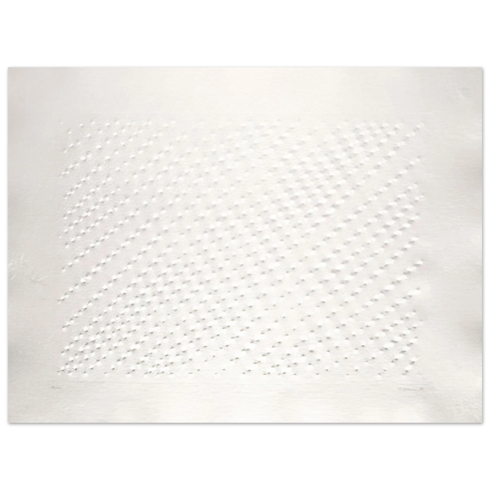 Enrico Castellani - Untitled Hommage ÃƒÂ¡ Santomaso - Spatialism  75x100 cm / 30x40inches Fine Art Poster